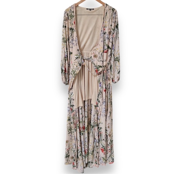 Gianni Bini | Floral Pattern Maxi Wrap Dress | Size Small | Nude/Pink | $60 - Picture 7 of 11